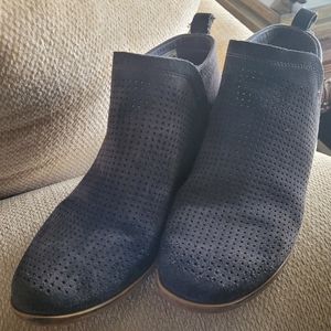 Tom's grey suede and canvas booties, 7.5